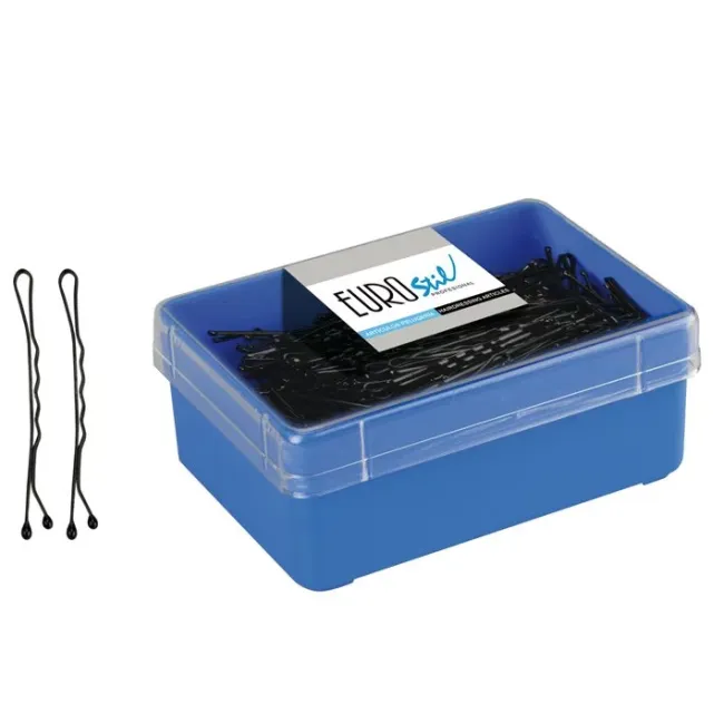 Τσιμπιδάκια Μαλλιών Μαύρα με Μπίλια 50mm 300τεμ.