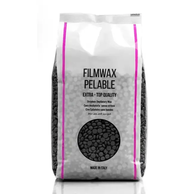 Επαγγελματικό Ζεστό Κερί Film Wax DimaxWax Μαύρο σε Σταγόνα 1kg – Για Σκληρές Τρίχες